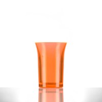 NEON ORANGE Econ Reusable Plastic Shot Glass